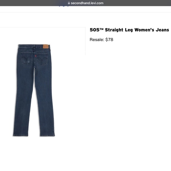 Levi’s 505 Straight Leg Jeans Blue - Picture 5 of 15